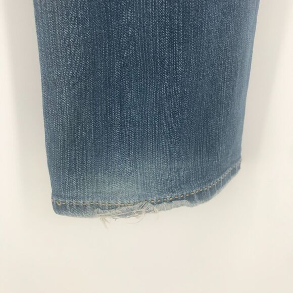 Vigoss Milan Bootcut Jean Juniors 5 Medium Blue Distressed Back Pockets Stretch - Picture 7 of 16
